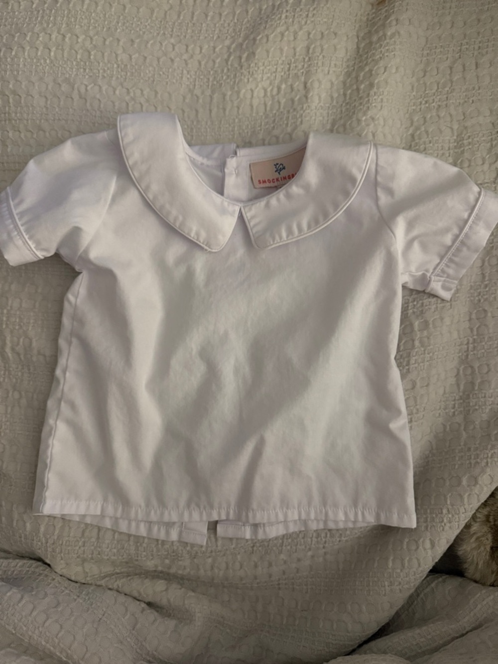Classic White Peter Pan Collar Kids Top - Smockingbird 18mo